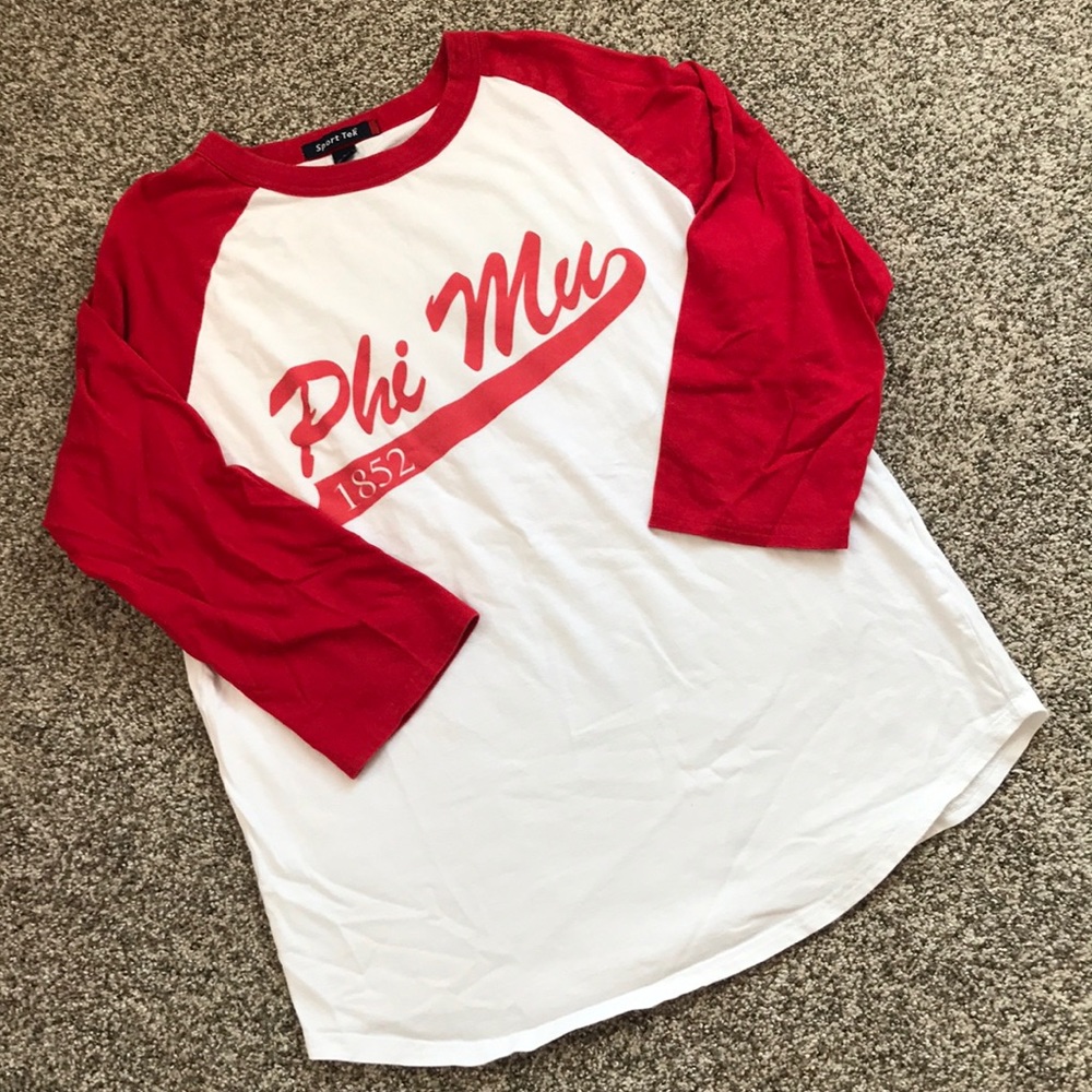 Phi Mu Baseball Tee